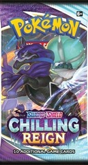 Pokemon SWSH6 Chilling Reign Booster Pack -- Shadow Rider Calyrex Pack Art